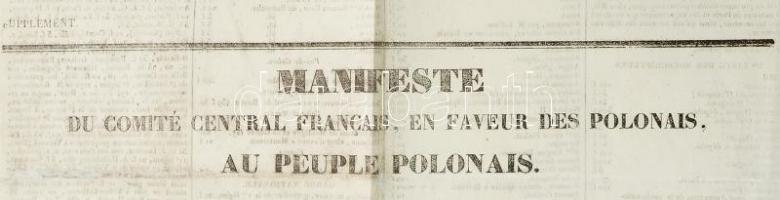 1831 Manifeste du Conité Central Francais en faveur des Polonais - Manifesztum a lengyel felkelőknek...