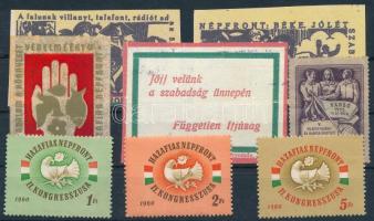 1948-1960 Hazafias népfront 8 db mozgalmi levélzáró