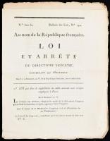 cca 1800 A francia köztársaság hivatalos közlönyének két száma. 8 p.