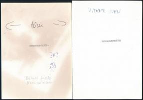 cca 1970-1980 Erdei Katalin 3 db felvétele: Sükösd Mihály író, Békési László pénzügyminiszter, Vitán...