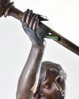 Adrien Etienne Gaudez (1845-1902) : L'etoile du matin (Hajnali csillag). Öntött patinázott bron...