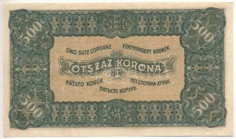 1923. 500K "5A 001 978919" "Magyar Pénzjegynyomda Rt. Budapest" nyomdahely jelöl...