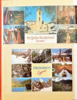 Ciprusi emlékalbum vegyes színes modern tájképekkel és képeslapokkal