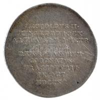 Habsburg Birodalom 1790. "II. Lipót frankfurti koronázása" Ag zseton. "PIETATE ET CON...