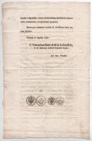 Ausztria 1795. "Körlevél az 1795-ben kiadott 6 és 12 krajcáros érmék forgalomba helyezéséről&qu...