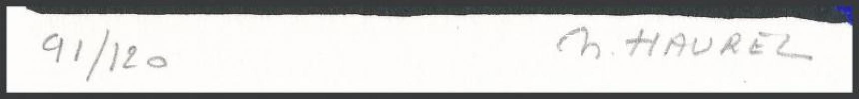 Nicole Haurez (1938-): Geometrikus kompozíció. Szitanyomat, karton, jelzett, számozott (91/120), 12x...