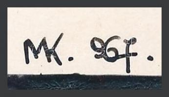 Milasovszky Kálmán (?-): Kályha, 1967. Vegyes technika, papír, jelzett, kartonra kasírozva, 14x10 cm