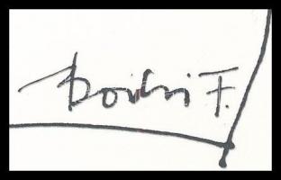 Bodri Ferenc (1943-2021): Nagy László illusztráció. Nyomat, papír, jelzett a nyomaton, 29×20 cm