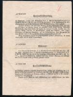 1850 Szabadságharcos honvédokat kőröző levél, személyleírásokkal 4p