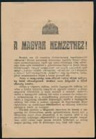 1920 Royalista párt választási szórólap 18x13 cm