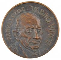 Kalmár Márton (1946-) 1988. Professzor Varró Vince / Egyetemi tanári jubileuma alkalmából tanítványai 1988 kétoldalas, öntött bronz emlékérem (100mm) T:1-