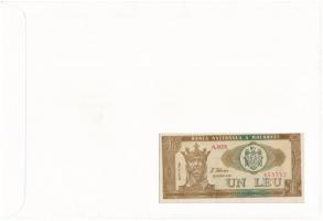 Moldova 1992. 1L felbélyegzett borítékban, bélyegzéssel T:I Moldova 1992. 1 Leu in envelope with sta...