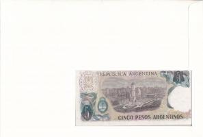 Argentína 1983-1984. 5P felbélyegzett borítékban, bélyegzéssel T:I 
Argentina 1983-1984. 5 Pesos in...