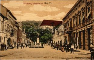 1917 Miskolc, Erzsébet tér, gyógyszertár, üzletek (EK)