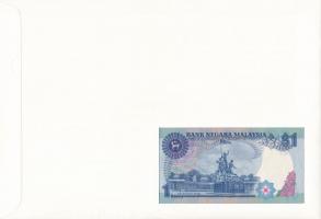 Malajzia 1981-1983. 1R felbélyegzett borítékban, bélyegzéssel T:I Malaysia 1981-1983. 1 Ringgit in e...