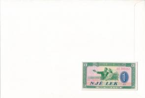 Albánia 1976. 1L felbélyegzett borítékban, bélyegzéssel T:I Albania 1976. 1 Lek in envelope with sta...