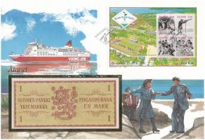 Finnország 1963. 1M felbélyegzett borítékban, bélyegzéssel T:I Finland 1963. 1 Markka in envelope with stamp and cancellation C:UNC