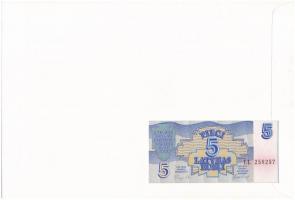 Lettország 1992. 5R felbélyegzett borítékban, bélyegzéssel T:I Latvia 1992. 5 Rublis in envelope wit...