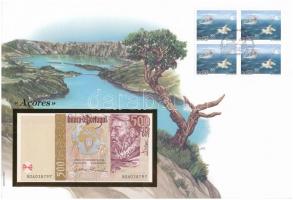 Azori-szigetek 2000. 500E felbélyegzett borítékban, bélyegzéssel T:I Azores 2000. 500 Escudos in envelope with stamp and cancellation C:UNC