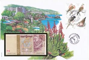 Portugália / Madeira 2000. 500E felbélyegzett borítékban, bélyegzéssel T:I  Portugalia / Madeira 2000. 500 Escudos in envelope with stamp and cancellation C:UNC