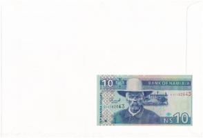 Namíbia 2001. 10D felbélyegzett borítékban, bélyegzéssel T:1 Namibia 2001. 10 Dollar in envelope wit...