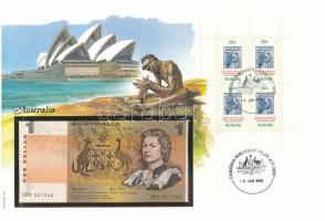 Ausztrália 1983. 1D borítékban, alkalmi bélyeggel és bélyegzéssel T:I Australia 1983. 1 Dollar in envelope with stamps and cancellations C:UNC