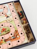 cca 1940 Aki másnak vermet ás társasjáték komplett, jó állapotú társasjáték doboz is ép 37x23 cm