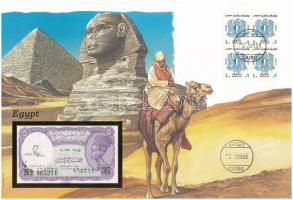 Egyiptom 1984. 5P, felbélyegzett borítékban, bélyegzéssel T:1 Egypt 1984. 5 Piastres in envelope with stamp and cancellation C:UNC