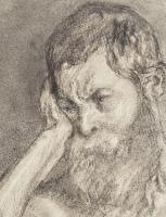 Kézdi-Kovács Lóránt (1897-1916): Akt, 1913. Szén, papír, jelezve balra lent. Sérült, kissé foltos. P...