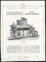cca 1910 Wegner szívó készülék képes reklám nyomtatvány.