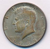 Amerikai Egyesült Államok 1965. 1/2$ Ag "Kennedy" T:2 patina USA 1965. 1/2 Dollar Ag "Kennedy" C:XF patina Krause KM#202a