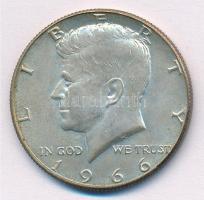 Amerikai Egyesült Államok 1966. 1/2$ Ag Kennedy T:1-,2 USA 1966. 1/2 Dollar Ag Kennedy C:AU,XF  Krause KM#202a