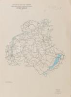 5 db közút térkép az 1970-es évekből: Békés, Szolnok, Heves, Veszprém, Szabolcs megyék 80x58 cm