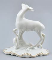 Royal Dux, őzike, porcelán, jelzett, hibátlan, m:11 cm