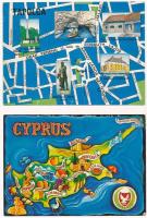 14 db MODERN térképes motívum képeslap / 14 modern map motive postcards
