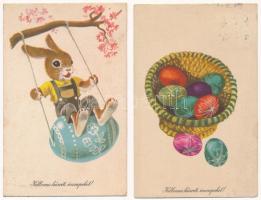 12 db MODERN magyar motívum képeslap: grafikai üdvözlő / 12 modern Hungarian motive postcards: graph...