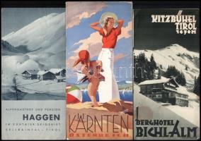 cca 1930 5 db osztrák képes utazási prospektus / Austria 5 picture booklets