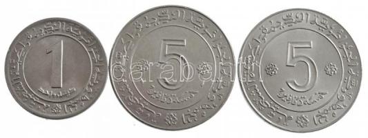 Algéria 1972. 1D Cu-Ni "FAO" + 1972. 5D Cu-Ni "A függetlenség 10. évfordulója" +...