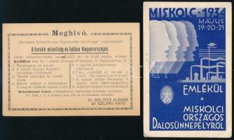 1933, 34 Miskolc Dalosünnepély emléklap, barokk műveltség és hatása