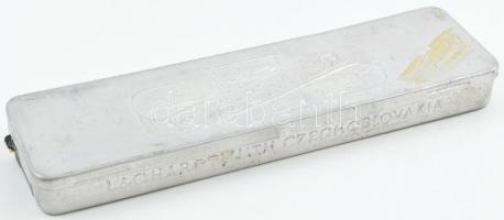 L.&C. Hardtmuth Czechoslovakia Koh-I-Noor alumínium ceruza tartó doboz, korának megfelelő állapotban, 18,5x5,5 cm