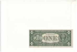 Amerikai Egyesült Államok 1981. 1$ felbélyegzett borítékban, bélyegzéssel T:I USA 1981. 1 Dollar in ...