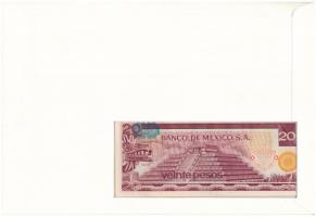 Mexikó 1977. 20P felbélyegzett borítékban, bélyegzéssel T:I Mexico 1977. 20 Pesos in envelope with s...