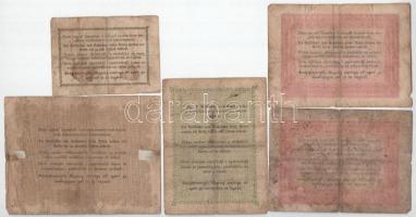 1848. 2Ft + 5Ft "Kossuth bankó" vörösesbarna + 5Ft "Kossuth bankó" barna + 10Ft ...