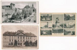 3 db régi képeslap vegyes minőségben: Szolnok, Gyula, Kassa (Kosice)