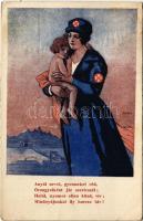 1925 Anyát nevel, gyermeket véd... Amerikai Vöröskereszt Anya- és Csecsemővédő akciója Magyarországon / The American Red Cross propaganda in Hungary, Mother and child protective action s: Földes (EK)