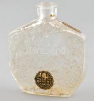Neruda Nándor Bp., Eau de Narcisse Bleu No. 1534, régi, díszes parfümös üveg, etikettel jelzett, 10,5x9 cm