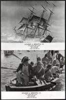 1962 ,,Lázadás a Bountyn című amerikai film jelenetei és szereplői, 8 db vintage produkciós filmfotó, ezüst zselatinos fotópapíron, 18x24 cm