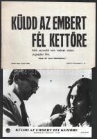 cca 1968 ,,Küldd az embert fél kettőre című jugoszláv film jelenetei és szereplői, 13 db vintage produkciós filmfotó, ezüst zselatinos fotópapíron, + hozzáadva 1 db szöveges kisplakát, 18x24 cm