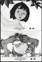 1967 ,,A dzsungel könyve című amerikai rajzfilm jelenetei, 17 db vintage produkciós filmfotó, ezüst zselatinos fotópapíron, 18x24 cm