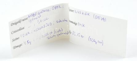 Arany (14k/Au) Pávás, fehérarany nyaklánc, Mabe gyöngy, ausztrál opál és 2db fekete gyémánttal ékítv...